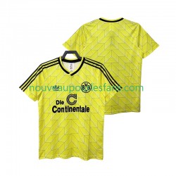 Maillot Borussia Dortmund 1988 1989 Rétro Homme Tenue Domicile Manche Courte