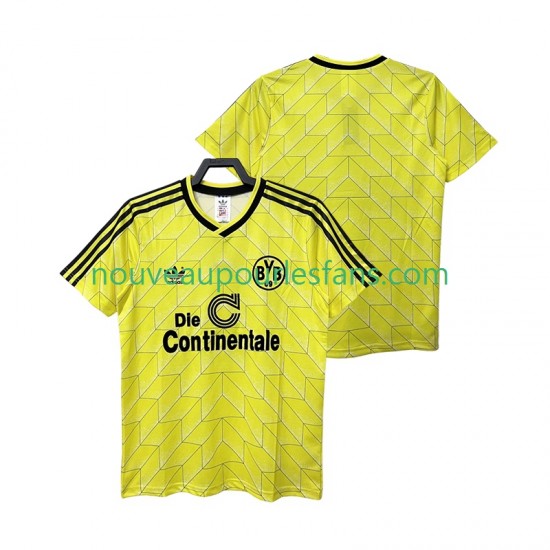 Maillot Borussia Dortmund 1988 1989 Rétro Homme Tenue Domicile Manche Courte