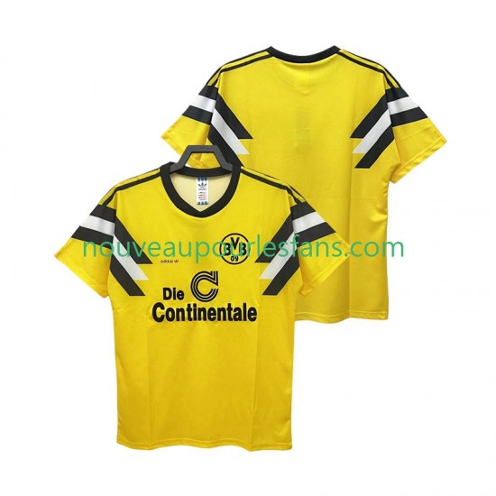 Maillot Borussia Dortmund DFB-POKAL 1989 Rétro Homme Tenue Domicile Manche Courte