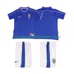 Maillot Brésil Rétro Enfant Tenue Extérieur 1998 Manche Courte