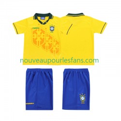 Maillot Brésil Rétro Enfant Tenue Domicile 1994 Manche Courte