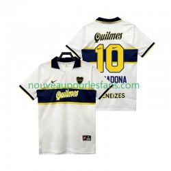 Maillot CA Boca Juniors MARADONA 10 1997 Rétro Homme Tenue Extérieur 1998 Manche Courte