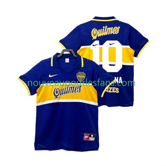 Maillot CA Boca Juniors MARADONA 10 1997 Rétro Homme Tenue Domicile 1998 Manche Courte