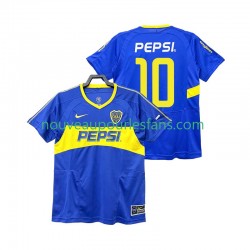 Maillot CA Boca Juniors PEPSI 10 2003 2004 Rétro Homme Tenue Domicile Manche Courte