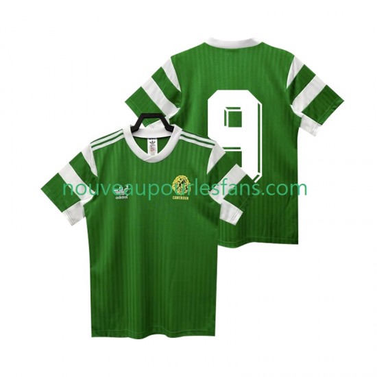 Maillot Cameroun 9 1990 Rétro Homme Tenue Domicile Manche Courte
