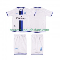 Maillot Chelsea 2003 2004 Rétro Enfant Tenue Extérieur Manche Courte