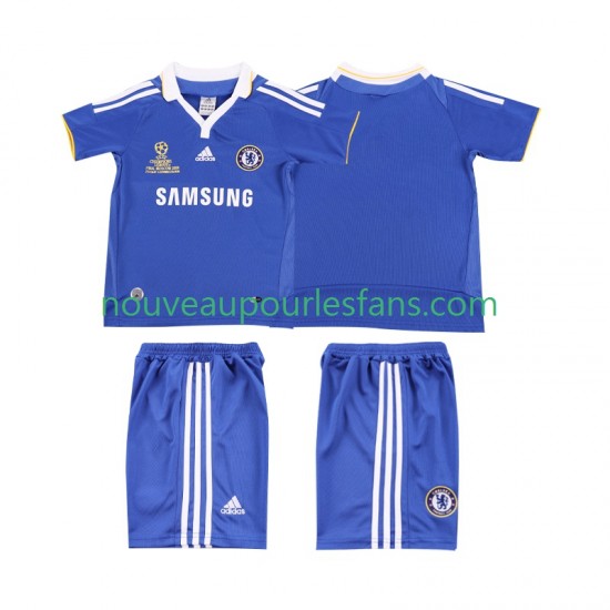 Maillot Chelsea 2007 Rétro Enfant Tenue Domicile 2008 Manche Courte