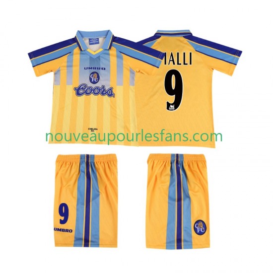 Maillot Chelsea VIALLI 9 1995 1997 Rétro Enfant Tenue Extérieur Manche Courte