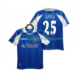 Maillot Chelsea ZOLA 25 1997 Rétro Homme Tenue Domicile 1999 Manche Courte