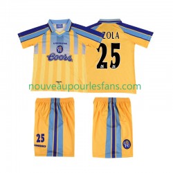 Maillot Chelsea ZOLA 25 1995 1997 Rétro Enfant Tenue Extérieur Manche Courte