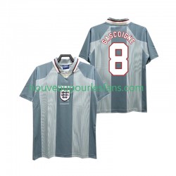 Maillot Angleterre CASCOIGNE 8 1996 Rétro Homme Tenue Extérieur Manche Courte