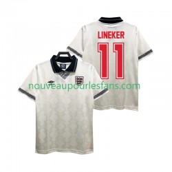 Maillot Angleterre LINEKER 11 1990 Rétro Homme Tenue Domicile Manche Courte