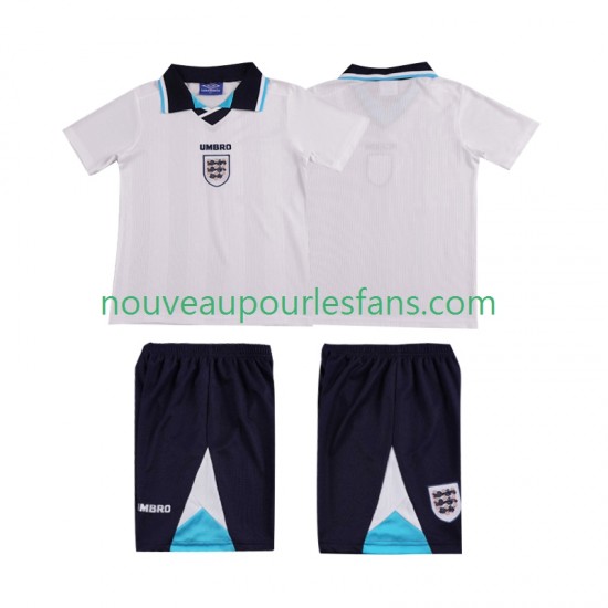 Maillot Angleterre 1996 Rétro Enfant Tenue Domicile Manche Courte