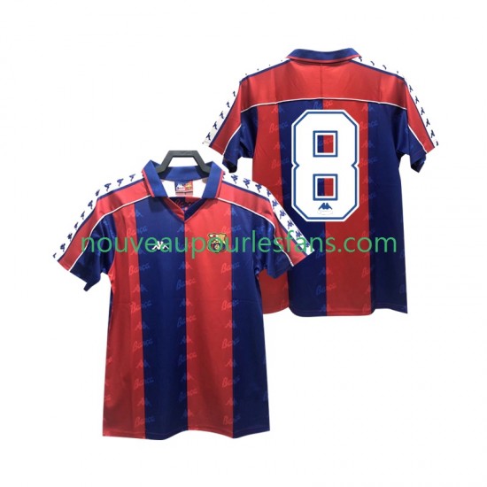 Maillot FC Barcelone 8 1992 1995 Rétro Homme Tenue Domicile Manche Courte