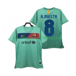 Maillot FC Barcelone A INIESTA 8 Rétro Homme Tenue Extérieur 2011 2010 Manche Courte