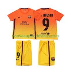 Maillot FC Barcelone A INIESTA 9 2012 2013 Rétro Enfant Tenue Extérieur Manche Courte