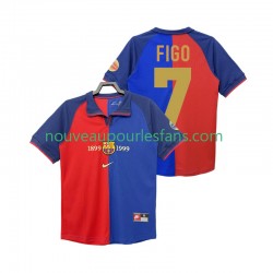 Maillot FC Barcelone FIGO 7 1990 2000 Rétro Homme Tenue Domicile Manche Courte
