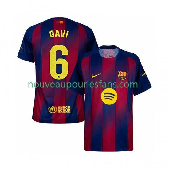 Maillot FC Barcelone Gavi 6 Homme Tenue Domicile 2025-2026 Manche Courte