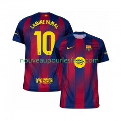 Maillot FC Barcelone Lamine Yamal 10 Homme Tenue Domicile 2025-2026 Manche Courte