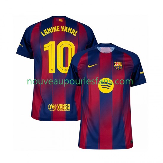 Maillot FC Barcelone Lamine Yamal 10 Champions League Homme Tenue Domicile 2025-2026 Manche Courte