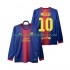 Maillot FC Barcelone Lionel Messi 10 2012 2013 Rétro Homme Tenue Domicile Manche Longue