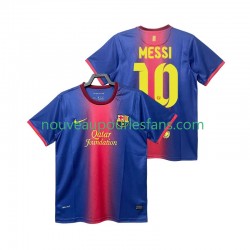 Maillot FC Barcelone Lionel Messi 10 2012 2013 Rétro Homme Tenue Domicile Manche Courte