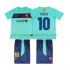 Maillot FC Barcelone Lionel Messi 10 Rétro Enfant Tenue Extérieur 2011 2010 Manche Courte