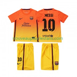 Maillot FC Barcelone Lionel Messi 10 2012 2013 Rétro Enfant Tenue Extérieur Manche Courte
