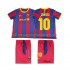 Maillot FC Barcelone Lionel Messi 10 Rétro Enfant Tenue Domicile 2011 2010 Manche Courte