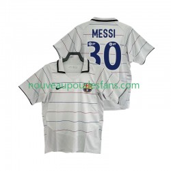 Maillot FC Barcelone Lionel Messi 30 2003 2004 Rétro Homme Tenue Extérieur Manche Courte