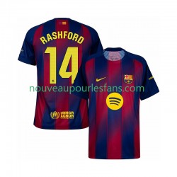 Maillot FC Barcelone Marcus Rashford 14 Homme Tenue Domicile 2025-2026 Manche Courte