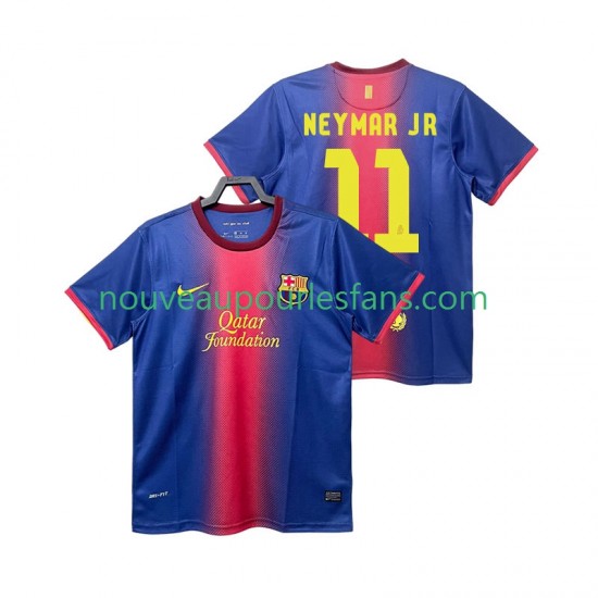 Maillot FC Barcelone Neymar JR 11 2012 2013 Rétro Homme Tenue Domicile Manche Courte