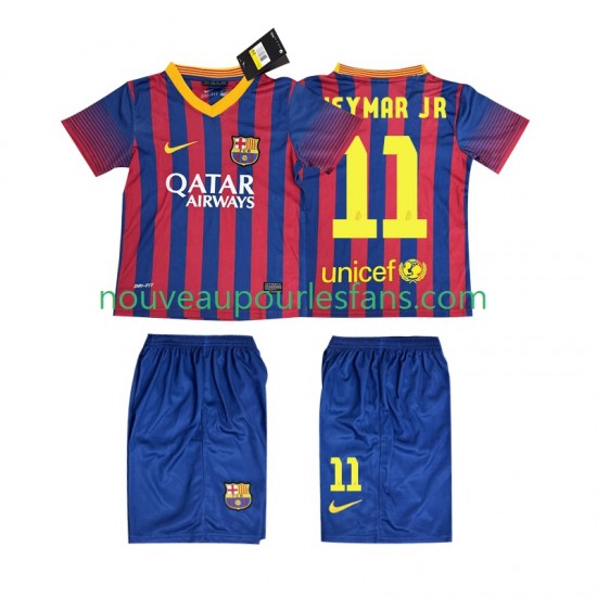 Maillot FC Barcelone Neymar JR 11 2013 2014 Rétro Enfant Tenue Domicile Manche Courte