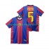 Maillot FC Barcelone PUYOL 5 Rétro Homme Tenue Domicile 1999 1998 Manche Courte
