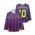 Maillot FC Barcelone RONALDINHO 10 Champions League 2005 Rétro Homme Tenue Domicile 2006 Manche Longue