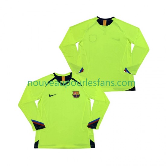 Maillot FC Barcelone 2005 Rétro Homme Tenue Extérieur 2006 Manche Longue