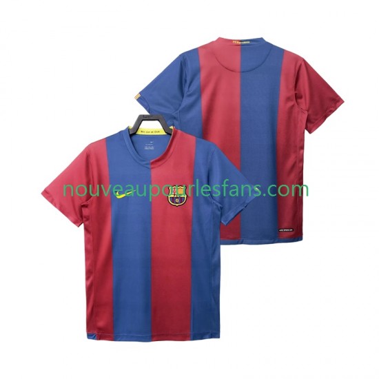 Maillot FC Barcelone 2007 Rétro Homme Tenue Domicile 2006 Manche Courte