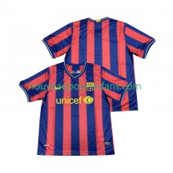 Maillot FC Barcelone 2009 Rétro Homme Tenue Domicile 2010 Manche Courte