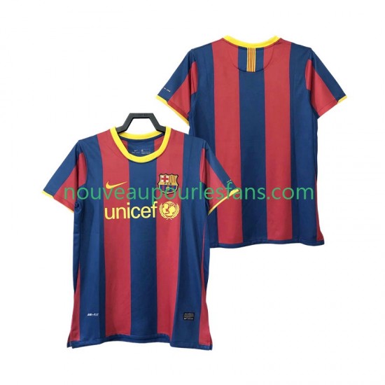 Maillot FC Barcelone Rétro Homme Tenue Domicile 2011 2010 Manche Courte
