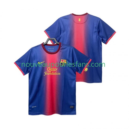 Maillot FC Barcelone 2012 2013 Rétro Homme Tenue Domicile Manche Courte