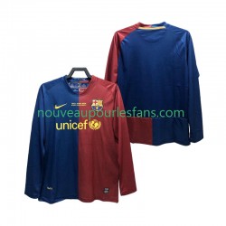 Maillot FC Barcelone Champions League 2009 Rétro Homme Tenue Domicile 2008 Manche Longue