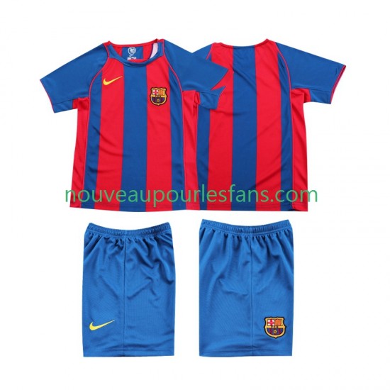 Maillot FC Barcelone 2004 2005 Rétro Enfant Tenue Domicile Manche Courte
