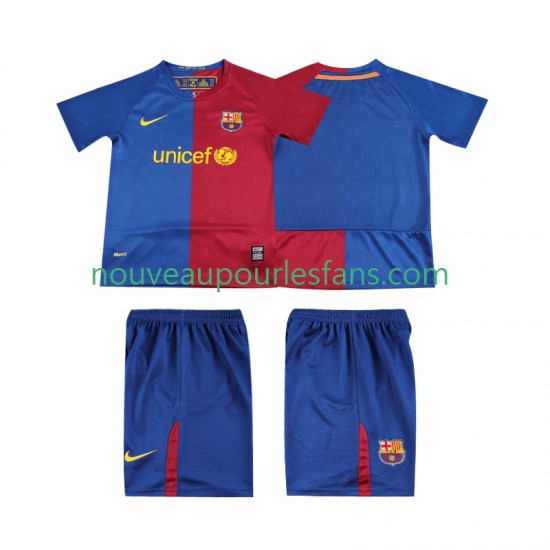 Maillot FC Barcelone 2009 Rétro Enfant Tenue Domicile 2008 Manche Courte
