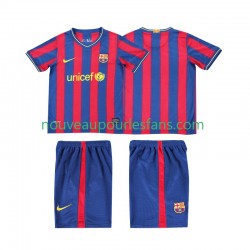Maillot FC Barcelone 2009 Rétro Enfant Tenue Domicile 2010 Manche Courte