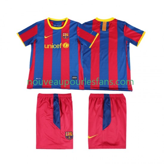 Maillot FC Barcelone Rétro Enfant Tenue Domicile 2011 2010 Manche Courte