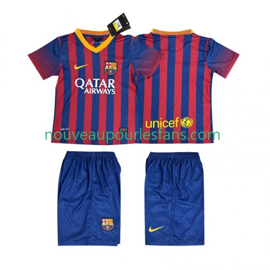 Maillot FC Barcelone 2013 2014 Rétro Enfant Tenue Domicile Manche Courte