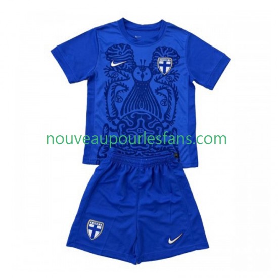 Maillot Finlande Enfant Tenue Extérieur 2025 Manche Courte