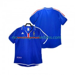 Maillot France 2000 Rétro Homme Tenue Domicile Manche Courte