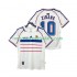 Maillot France ZIDANE 10 Rétro Homme Tenue Extérieur 1998 Manche Courte