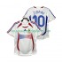 Maillot France ZIDANE 10 Rétro Homme Tenue Extérieur 2006 Manche Courte